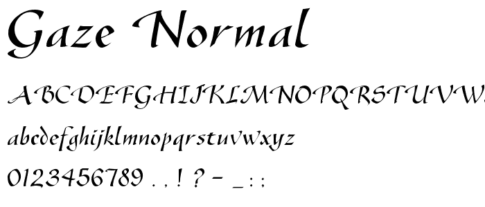 Gaze Normal font